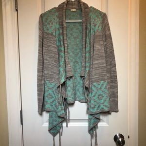 Mint and Gray Cardigan